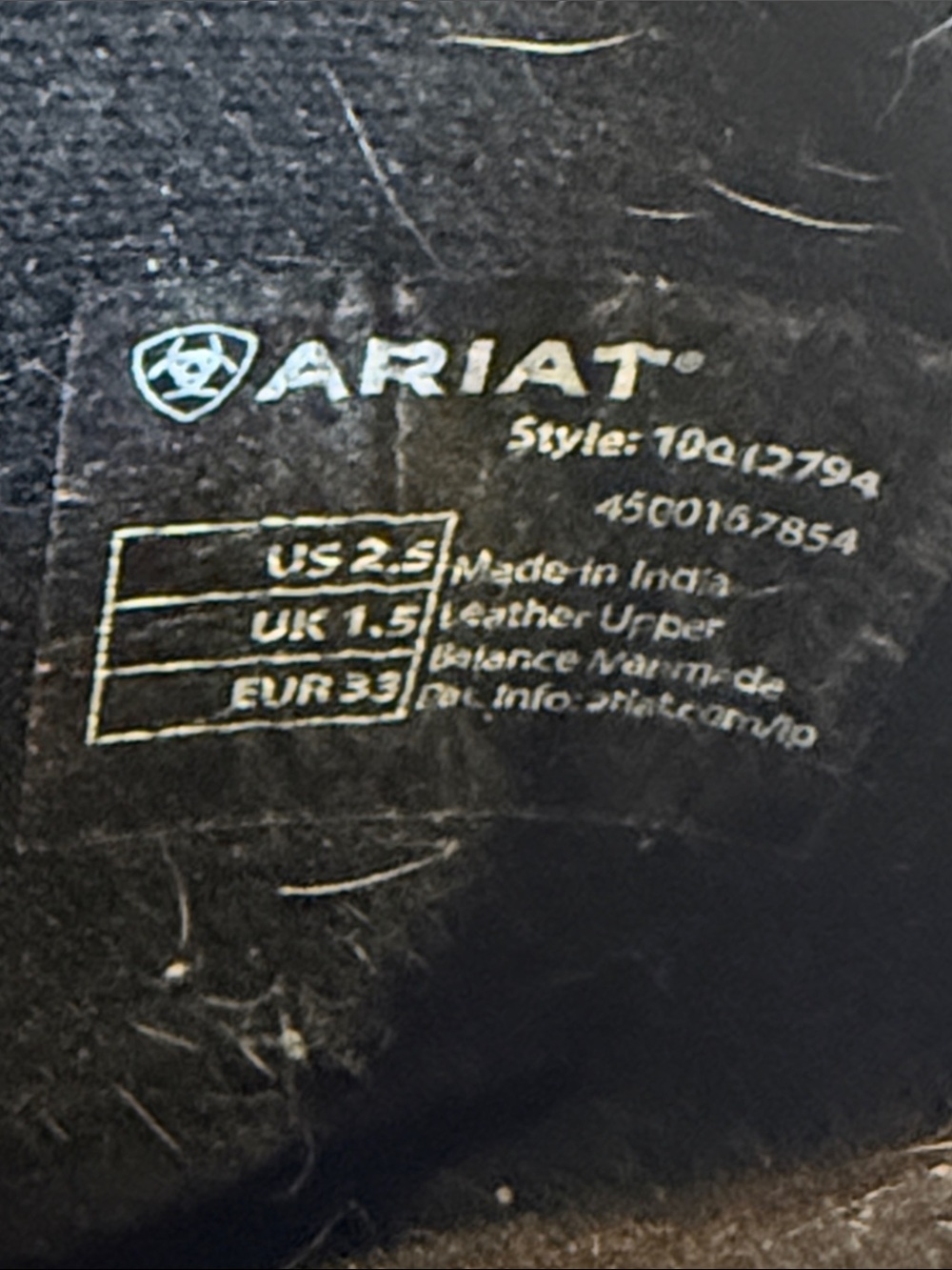 Classic Ariat Two-Tone Western Cowboy kids Boots - Brown & Black - Picture 2 of 6